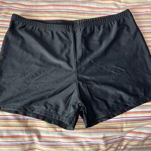 Black swim shorts